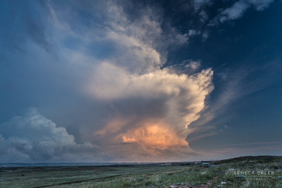 The Heart of Sunset in a Supercell Cloud, Laramie, Wyoming