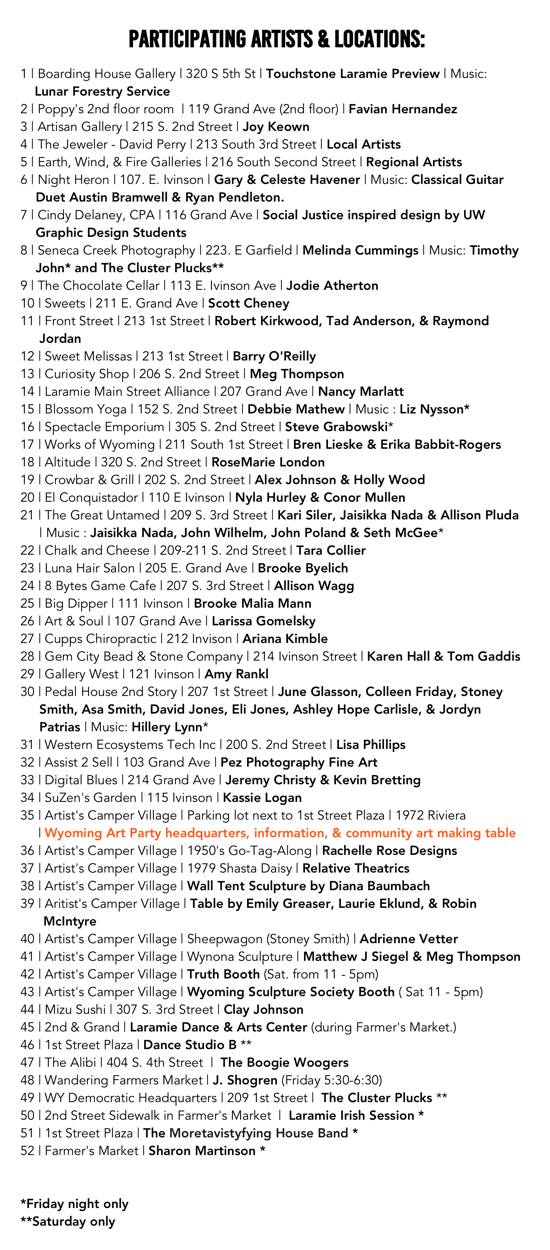 SenecaCreekPhotography.com by Allison Pluda | 2016 Laramie, Wyoming Pop-Up Art Walk at the Studio | Live Music by Timothy John and the Cluster Plucks | Featured Paintings by Melinda Cummings -