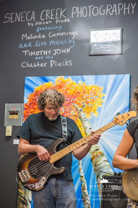 SenecaCreekPhotography.com by Allison Pluda | 2016 Laramie, Wyoming Pop-Up Art Walk at the Studio | Live Music by Timothy John and the Cluster Plucks | Featured Paintings by Melinda Cummings -