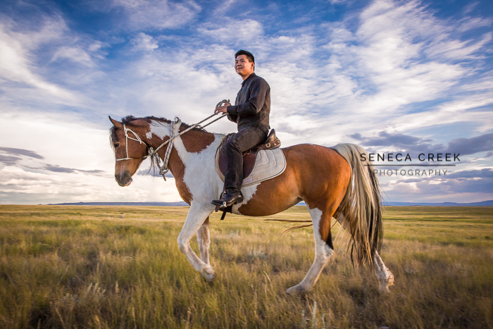 The Modern West: Ky’s Horseback Ride into the Wyoming Sunset for his Senior Portraits