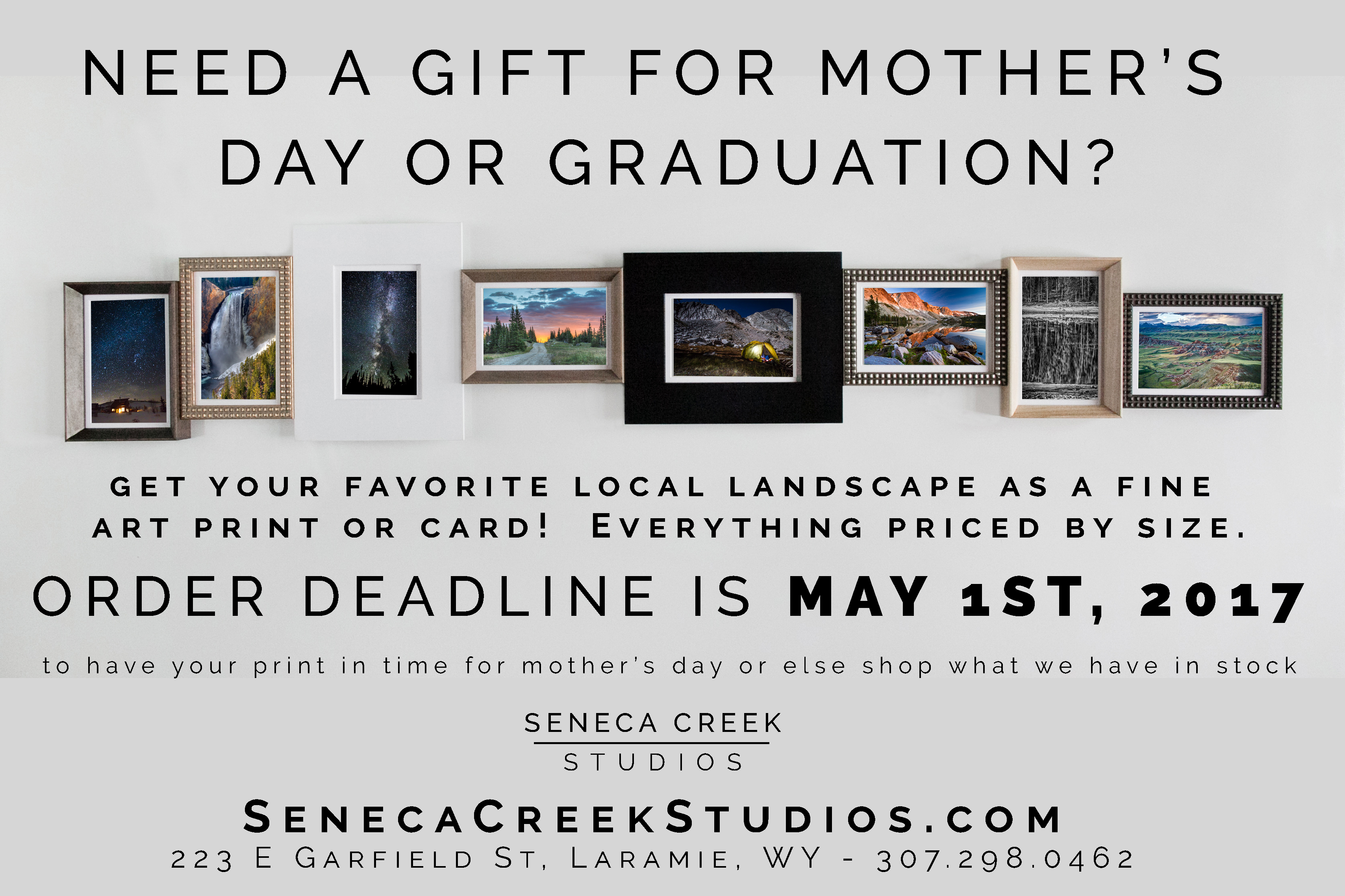 SenecaCreekStudios.com by Allison Pluda - Laramie, Wyoming fine art nature and portrait photography studio - 2017 Graduation Prints Facebook Add advertising copy