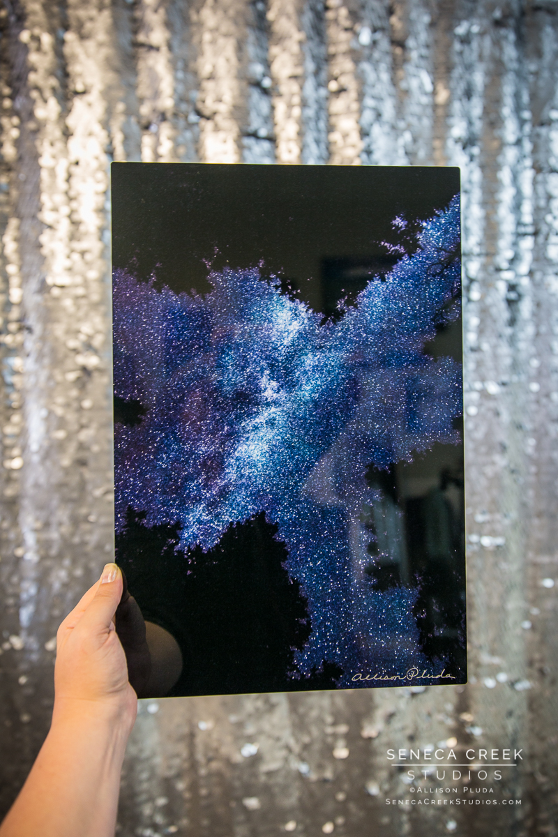 SenecaCreekStudios.com | Fine art nature and portrait photography by Allison Pluda in historic downtown Laramie, Wyoming | Starscape Landscape Wyoming Photography Printed on Metal | "Gazing Up at the Milky Way" Seneca-Creek-Studios-170525-SCS16237-15