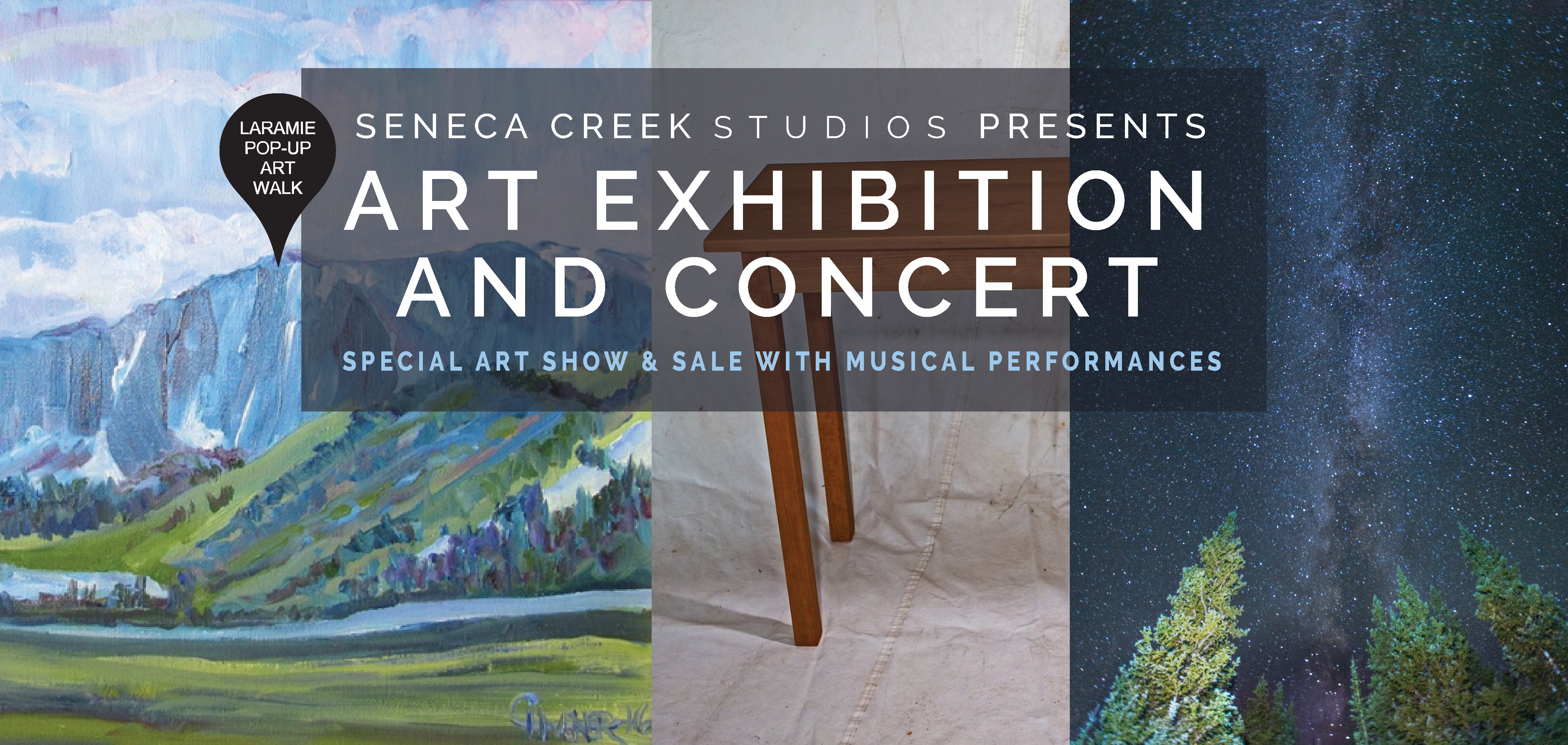 SenecaCreekStudios.com by Allison Pluda | Fine Art Nature and Landscape Prints | Historic Downtown Laramie, Wyoming | 2017 3rd Annual Laramie Pop-Up Art Walk Facebook Banner