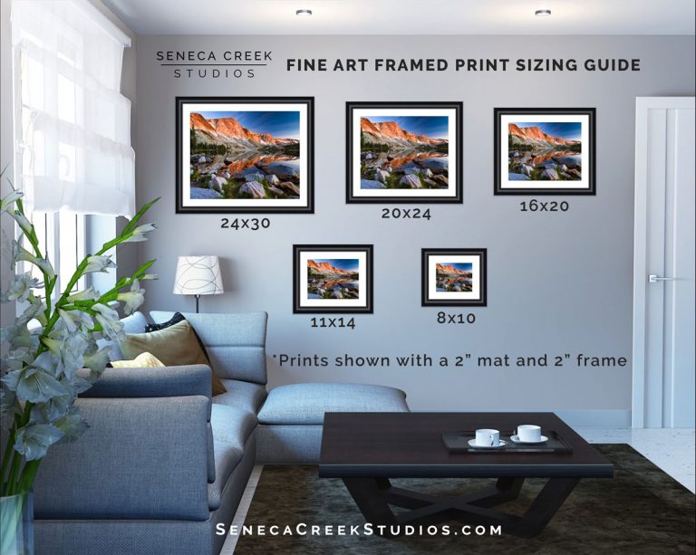 Nature & Landscape Photography Metal, Framed, and Panoramic Fine Art Print Sizing Guide